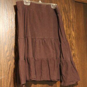 Medium Ann Taylor Loft Knee Length Brown Skirt